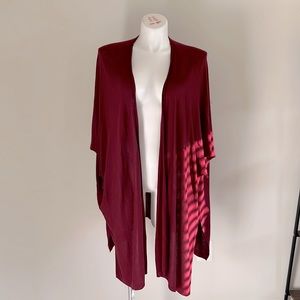 H&M Long Red Wine Knit Cardigan | ML